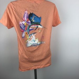 Guy Harvey Women’s T-shirt Size S Peach TN22